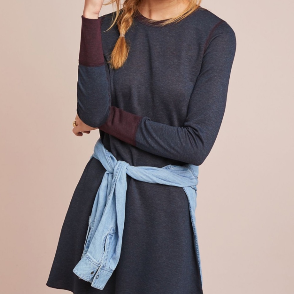 Anthropologie color block reversible dress